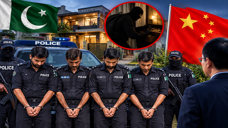 পাকিস্তানে চীনা নাগরিকের বাড়িতে ডাকাতি, ৪ পুলিশ সদস্য গ্রেপ্তার